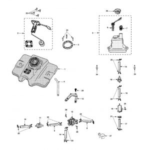 Benzinetank - Tankvlotter - Olietank Peugeot Speedfight 3 50 2-takt LC 2-takt