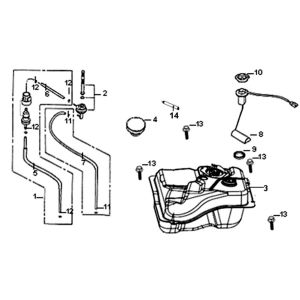 Benzinetank - Tankvlotter Sym Symphony ST Euro 4