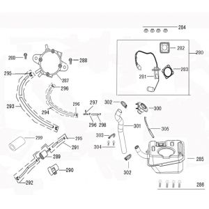 Benzinetank - Tankvlotter - Vacuümkraan Benzhou ZN50QT-36 champagne