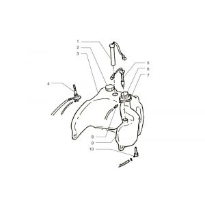 Benzinetank - Tankvlotter - Vacuümkraan Beta Ark-k 50 2-takt AC zilver