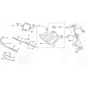 Benzinetank - Tankvlotter - Vacuümkraan Edwards Tomorrow Legend rood