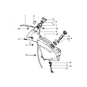 Benzinetank - Tankvlotter - Vacuümkraan Gilera Runner 50 2-takt LC 1998-2005