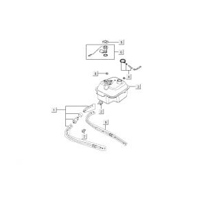 Benzinetank - Tankvlotter - Vacuümkraan Kymco Agility Fat 12' 4-takt zwart
