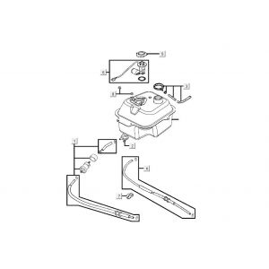 Benzinetank - Tankvlotter - Vacuümkraan Kymco Agility FR 12" 4-takt Euro 4 zwart