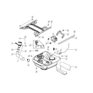 Benzinetank - Tankvlotter - Benzinepomp Kymco G-Dink 2-takt Donkergrijs