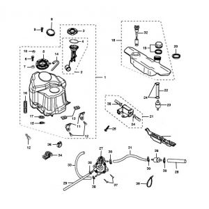 Benzinetank - Tankvlotter - Benzinepomp - Olietank Peugeot Jet force C-tech 2-takt