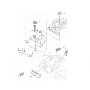 Benzinetank - Tankvlotter - Vacuümkraan Yamaha Aerox 50 2-takt LC 2013