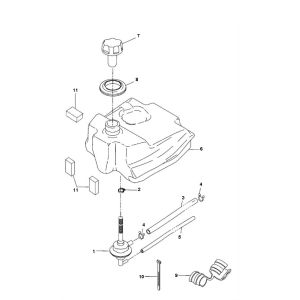 Benzinetank - Tankvlotter - Vacuümkraan Yamaha Bw's 2-takt