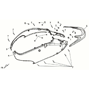 Motorschermen Sym Allo GT (WH003U) mat white