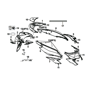 Beplating Sym Jet 14 125I E4 Blue (BU-289S)