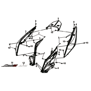 Beplating Sym Orbit III 125I E4 WHITE (WH-006)
