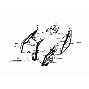 Motorschermen Sym Orbit III Black