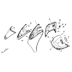 Voorkap - Beenschild Sym Allo (WH8018P) white