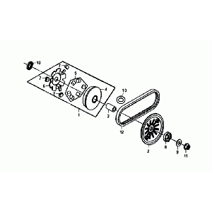 Variateur - V-snaar Sym Mio 50i