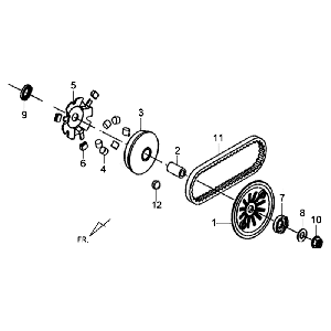 Variateur - V-snaar Sym Orbit II (WH8018P) white