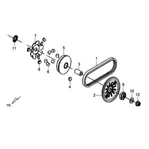 Variateur - V-snaar Sym XPRO 50 4-takt AC Euro 4