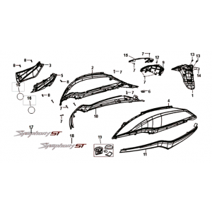 Beplating Sym Symphony ST 125I E4 Blue/ Black/ Silver (BU-280S/BK-001C/S-882U)