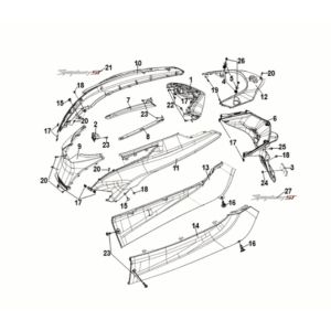 Body cover - tail light Sym Symphony ST 125i LC E5 METALLIC LIGHT BROWN (BK-7C)