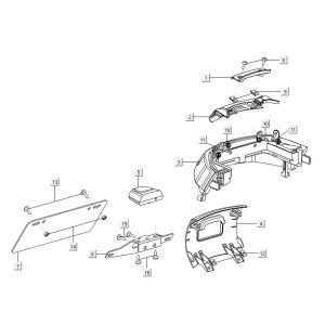 Achterlicht Niu M1 geel