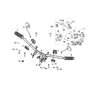 Brake assy - switch - handle lever Sym E-Fiddle