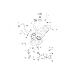 Benzinetank - Tankvlotter - Vacuümkraan Piaggio Liberty 50 2-takt AC