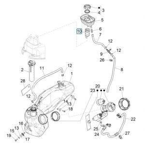 Benzinetank - Tankvlotter - Benzinepomp Piaggio Liberty 125 IGET 3V ABS Euro 5