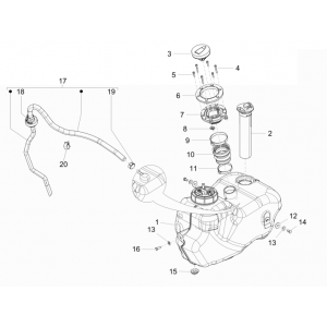 Brandstoftank Piaggio Beverly 350 E3 Sport Touring 2013-2014