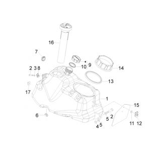 Brandstoftank Piaggio Beverly 500 E3 2007-2012