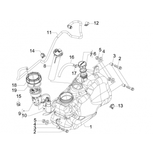 Benzinetank - Tankvlotter - Benzinepomp Piaggio MP3 300 LT Sport 2009-2014