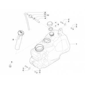 Benzinetank - Tankvlotter - Benzinepomp Piaggio MP3 500 LT Sport 2014-2016