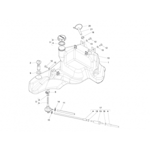Benzinetank - Tankvlotter - Vacuümkraan Piaggio Zip 50 SP 2-takt LC 2006-2013