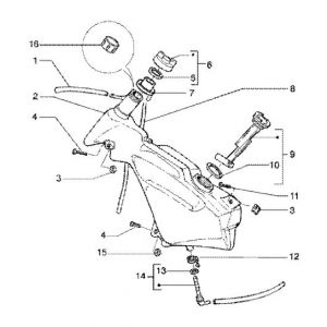 Brandstoftank Gilera Runner 180cc FXR 2-takt
