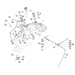 Benzinetank - Tankvlotter - Benzinepomp Vespa GTS 125 IE ABS Euro 4 2019