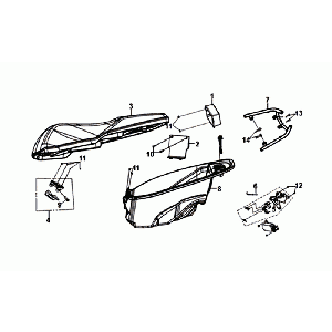 Zadel - Helmbak - Achterdrager Sym Orbit III Black