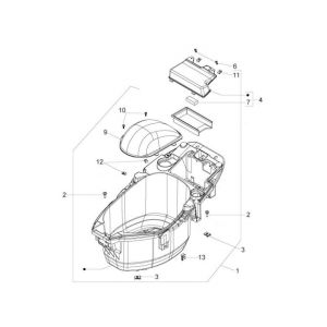 Helmbak Piaggio Zip 2000 4-takt AC
