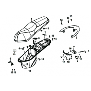 Buddyseat/ achterdrager Sym Jet 14 125I E4