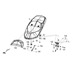 Buddyseat/ achterdrager Sym Joymax 300I ABS E3 2014-2016