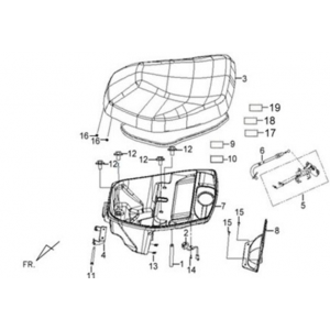 Buddyseat/ helmbak/ drager Sym X'PRO 125
