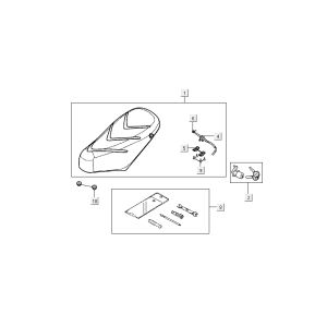 Zadel Kymco Super9 50 2-takt AC oud model race zwart geel