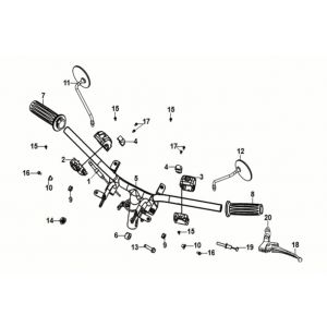Stuur - Stuurschakelaars - Spiegels - Handvatten Sym Fiddle IV 50 Euro 5