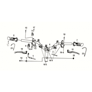 Cable - switch - handle lever Sym Orbit III 50 E5