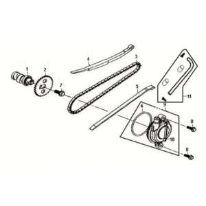Cam shaft-cyl. head l. side cover Sym Fiddle III 50 E3