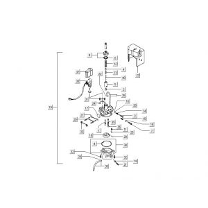 Carburateur - Choke Kymco Grand Dink 2-takt Zilver