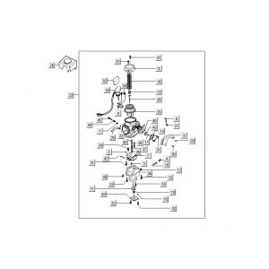 Carburateur - Choke Kymco People S 50 4-takt matzwart