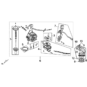 Carburateur Sym Jet 4 (R086) red