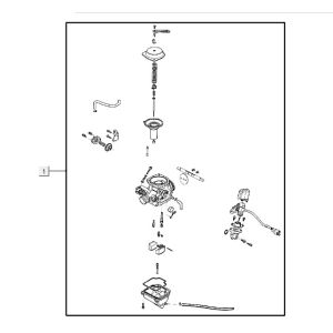 Carburateur Agility 16+ 125 Mat Metallic Silver