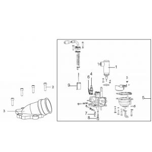 Carburateur Generic Ideo 50 2-takt rood 2007