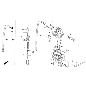 Carburateur Honda MB/MT/MTX 50