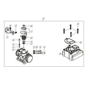 Carburateur Kymco Like 200i Wit