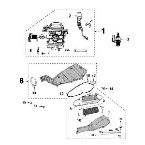 Carburateur Peugeot Kisbee wit